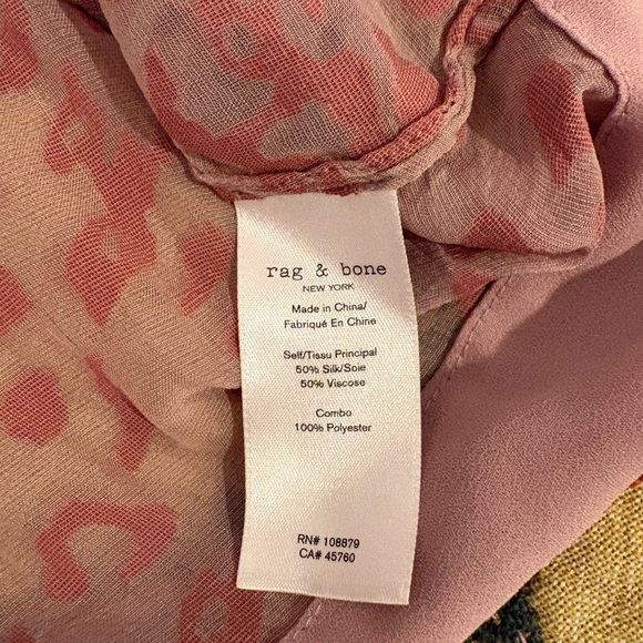 Rag & Bone Pink Patterned Blouse - Picture 5 of 9